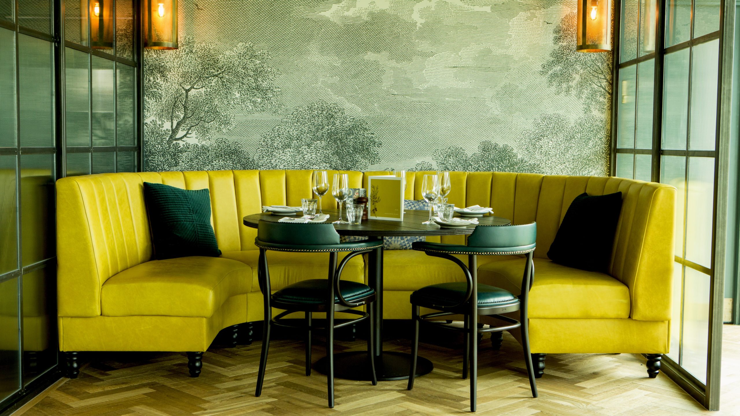 Brasserie Blanc Fulham Reach in Yarwood Leather Mustang Mustard